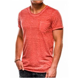 Pánske tričko bez potlače S1051 - korálové vyobraziť