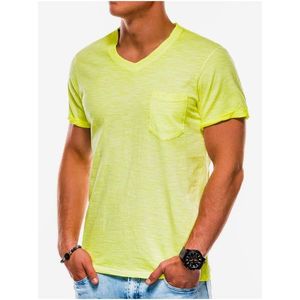 Pánske tričko bez potlače S1053 - žlté vyobraziť