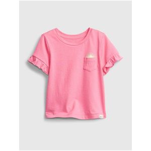 Detské tričko ruffle t-shirt Ružová vyobraziť