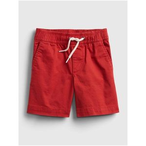 Detské kraťasy poplin pull-on shorts Červená vyobraziť