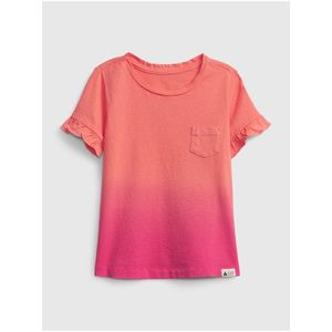 Detské tričko ruffle Ružová vyobraziť