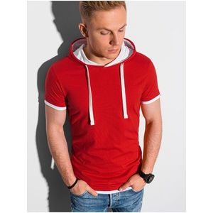 Pánske tričko s kapucňou S1376 - červená vyobraziť