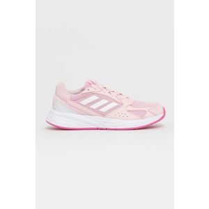 Topánky adidas FY9585 ružová farba, na plochom podpätku vyobraziť
