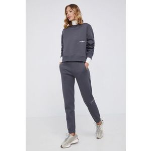 Mikina Calvin Klein Jeans dámska, šedá farba, s nášivkou vyobraziť