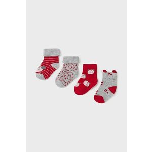 Detské ponožky Mayoral Newborn (4-Pack) červená farba vyobraziť