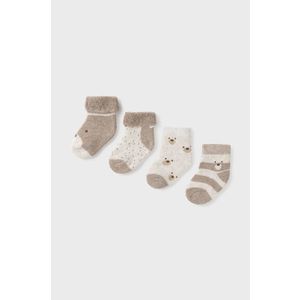 Detské ponožky Mayoral Newborn (4-Pack) hnedá farba vyobraziť