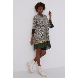 Šaty Answear Lab zelená farba, mini, oversize vyobraziť
