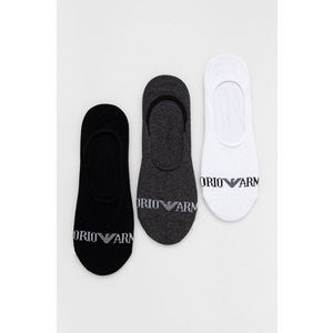 Ponožky Emporio Armani Underwear (3-pack) pánske, čierna farba vyobraziť