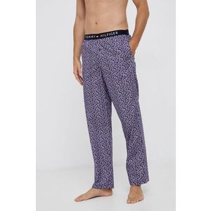 Pyžamové nohavice Tommy Hilfiger pánske, tmavomodrá farba, vzorované vyobraziť