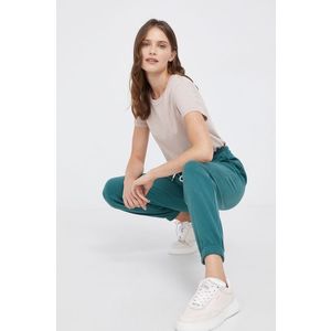 Nohavice GAP dámske, zelená farba, jednofarebné vyobraziť