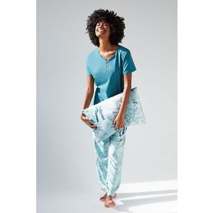 Pyžamové tričko Women'secret tyrkysová farba, bavlnené vyobraziť