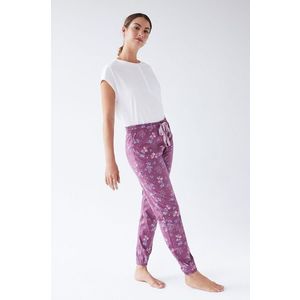 Pyžamové nohavice Women'secret dámske, fialová farba, bavlnené vyobraziť