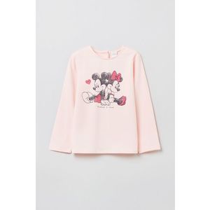 Detské tričko s dlhým rukávom OVS ružová farba vyobraziť