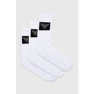 Ponožky Emporio Armani Underwear pánske, biela farba vyobraziť