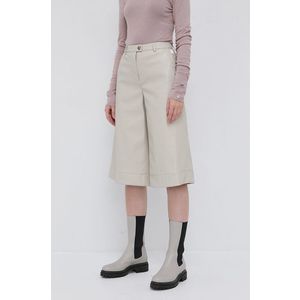 Nohavice Trussardi dámske, priehľadná farba, strih culottes, vysoký pás vyobraziť