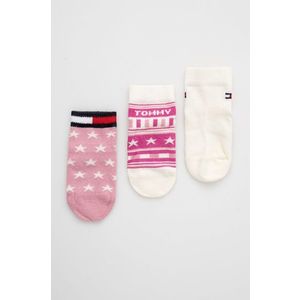 Ponožky Tommy Hilfiger ružová farba vyobraziť