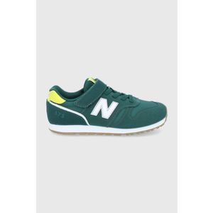 Detské topánky New Balance YV373WG2 zelená farba vyobraziť