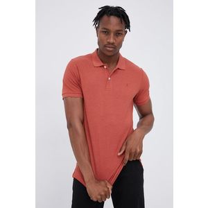 Polo tričko Produkt by Jack & Jones pánske, oranžová farba, jednofarebné vyobraziť