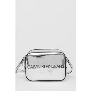 Kabelka Calvin Klein Jeans strieborná farba vyobraziť