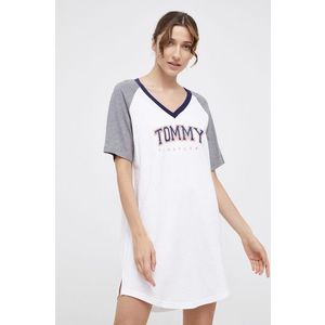 Nočná košeľa Tommy Hilfiger dámska, šedá farba, bavlnená vyobraziť