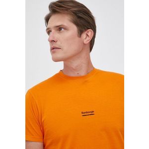Bavlnené tričko Bomboogie oranžová farba, jednofarebné vyobraziť