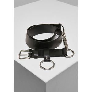Urban Classics Chain Imitation Leather Belt black/silver - S/M vyobraziť
