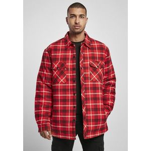 Urban Classics Plaid Quilted Shirt Jacket red/black - S vyobraziť