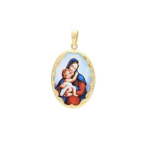 Medailón Dieťa v náručí Matky Božej vyobraziť