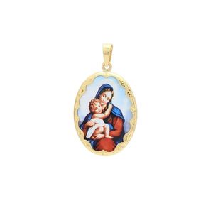 Veľký medailón Dieťa v náručí Matky Božej vyobraziť