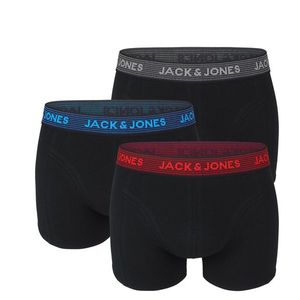JACK & JONES - 3PACK color waistband black boxerky z organickej bavlny-L (86-92 cm) vyobraziť