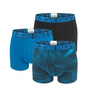 CRISTIANO RONALDO CR7 - 3PACK black & blue nature stripes boxerky z organickej bavlny-XL (92-97 cm) vyobraziť