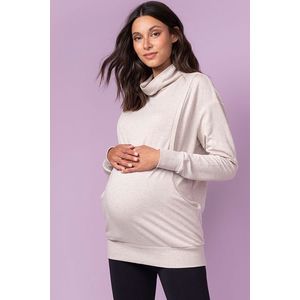 Svetlobéžový tehotenský top Dina vyobraziť