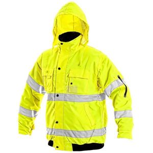 Canis Zimná reflexná bunda s odopínateľnými rukávmi LEEDS - Žlutá | XL vyobraziť
