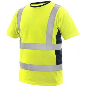 Canis Pánske výstražné tričko EXETER - Žlutá / tmavě modrá | S vyobraziť