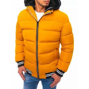 Trendová žltá bunda na zimu vyobraziť