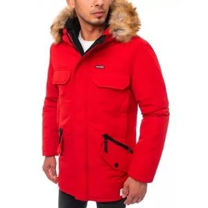 Pánska zimná bunda s kapucňou červená CLIMALITE vyobraziť