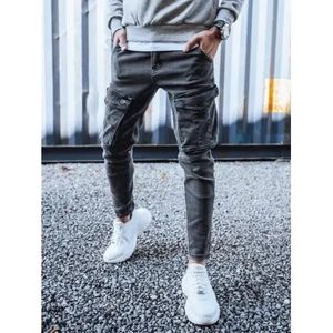 Pánske jogger nohavice s vreckami tmavo šedé vyobraziť