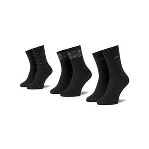 QUAZI Súprava 3 párov vysokých dámskych ponožiek QZ-SOCKS-65-04-WOMAN-001 Čierna vyobraziť
