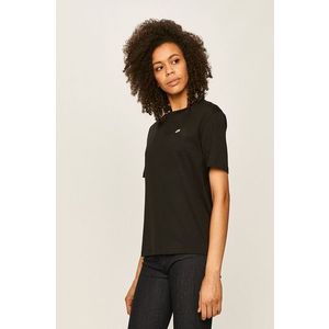Bavlnené tričko Lacoste TF5441-001, čierna farba vyobraziť