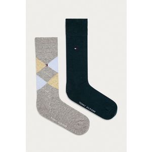 Ponožky Tommy Hilfiger 2-pak pánske, šedá farba vyobraziť