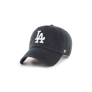 Šiltovka 47brand MLB Los Angeles Dodgers čierna farba, s nášivkou vyobraziť