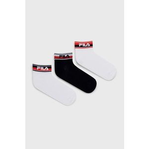 Ponožky Fila (3-pack) dámske, biela farba vyobraziť
