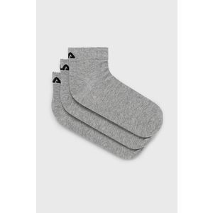 Ponožky Fila (3-pack) pánske, šedá farba vyobraziť
