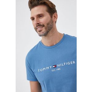 Bavlnené tričko Tommy Hilfiger s nášivkou vyobraziť