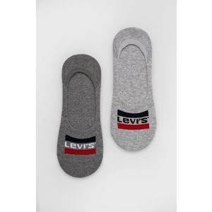 Ponožky Levi's šedá farba vyobraziť