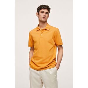 Polo tričko Mango Man Rea pánske, oranžová farba, jednofarebné vyobraziť