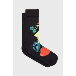 Ponožky Happy Socks Fruit Stack pánske, čierna farba vyobraziť