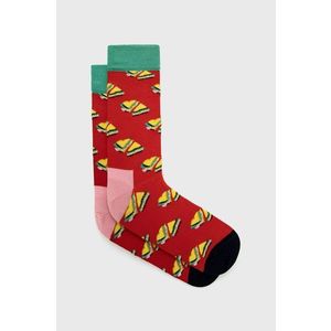 Ponožky Happy Socks Love Sandwich pánske, červená farba vyobraziť