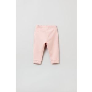 Detské nohavice OVS ružová farba, jednofarebné vyobraziť