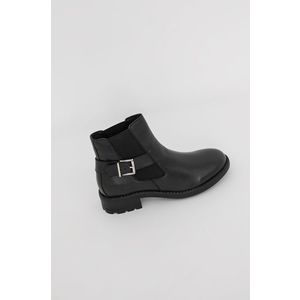 Kožené topánky Chelsea Answear Lab dámske, čierna farba, na podpätku vyobraziť